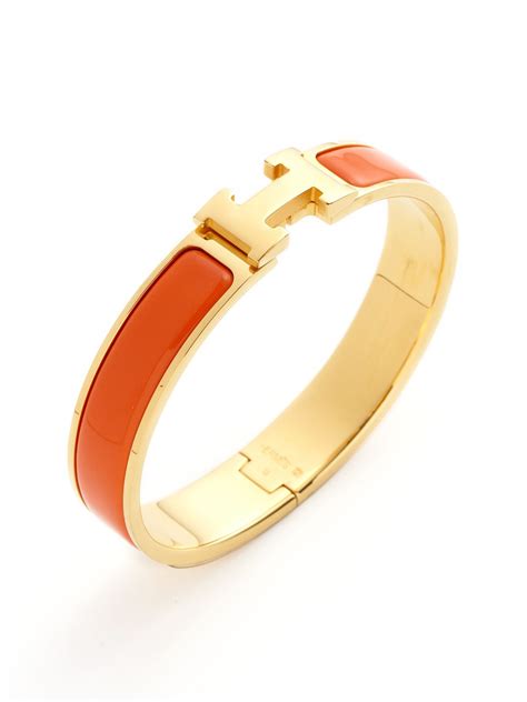 orange hermes clic clac bracelet|Hermes click clack bracelet price.